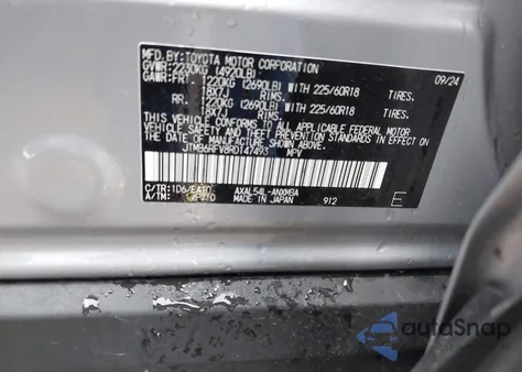 2024 Toyota Rav4 Hybrid Xle Premium from USA, damaged, VIN JTMB6RFV8RD147493